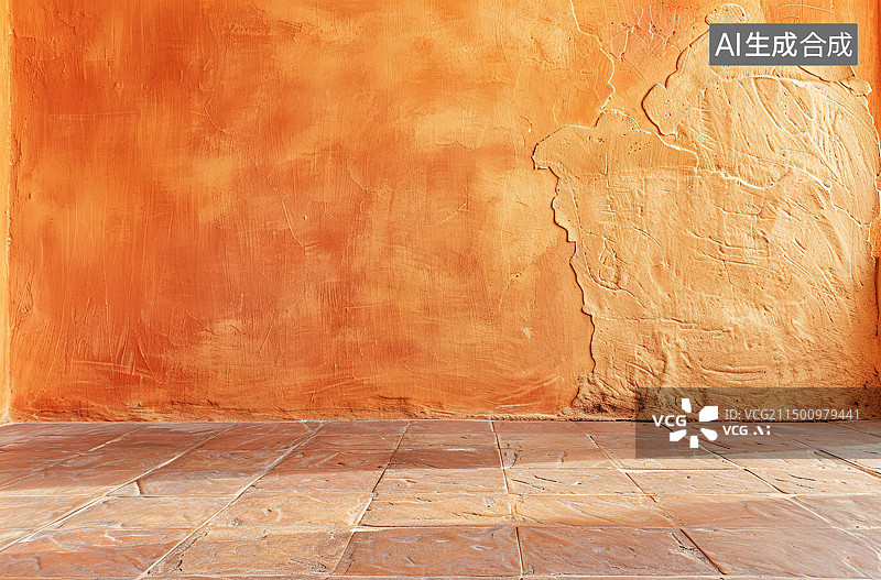 【AI数字艺术】靠墙的空人行道图片素材