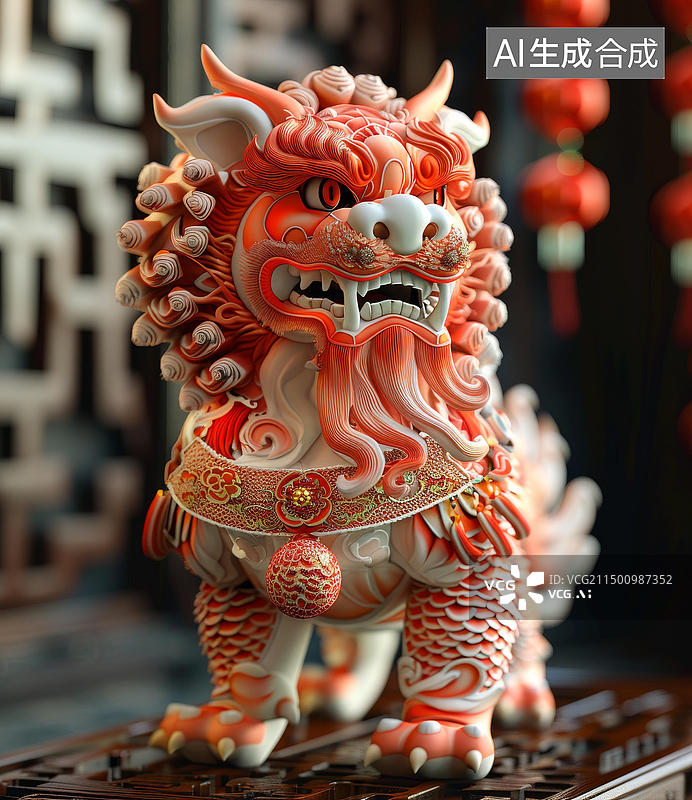 【AI数字艺术】舞狮图片素材