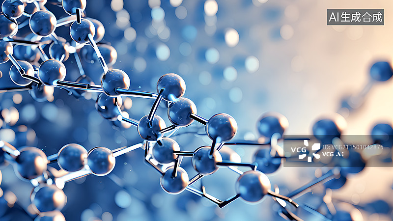 【AI数字艺术】微观世界下的DNA物质图片素材