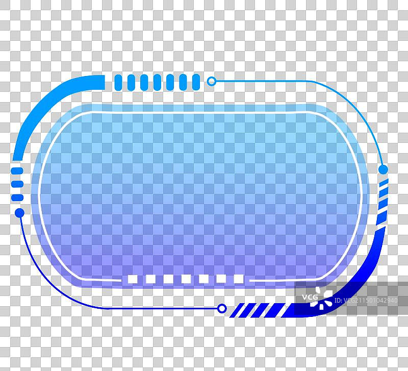 蓝色渐变科技风边框图片素材