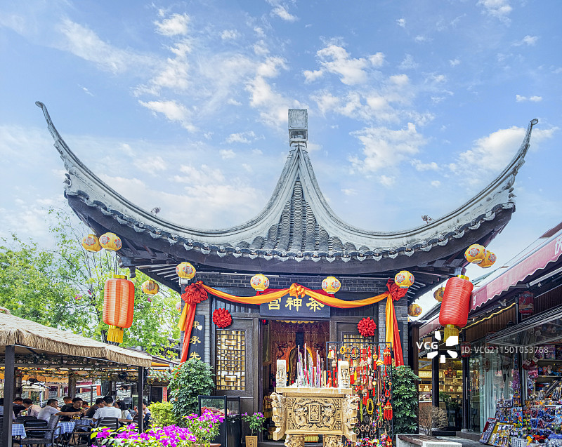 西安泾河新城茯茶镇景区图片素材