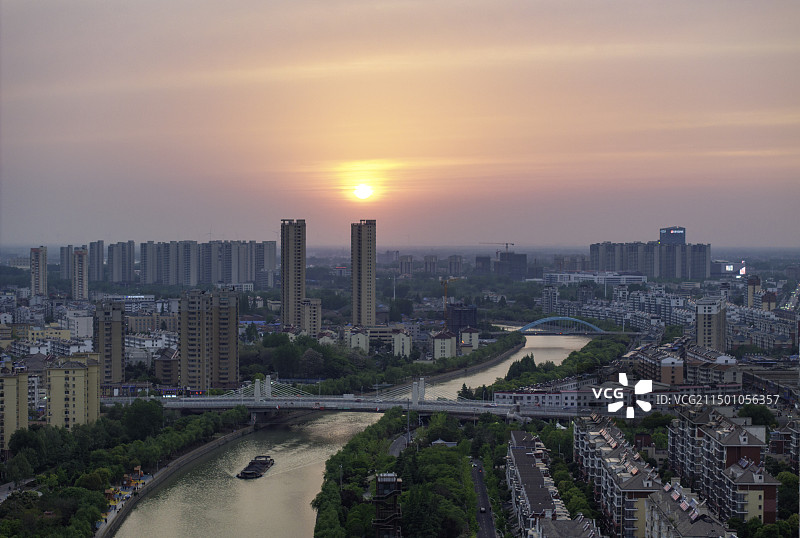 江苏省淮安市盐河风光图片素材
