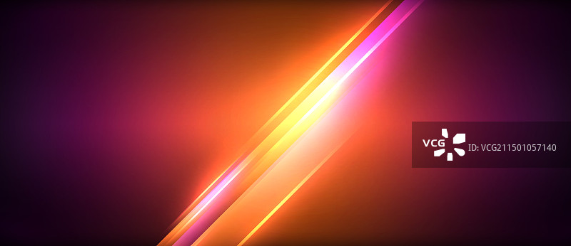 霓虹紫橙色上的琥珀色对角线图片素材
