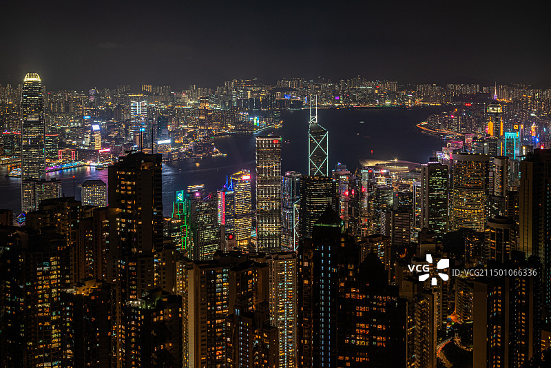 香港太平山夜景图片素材