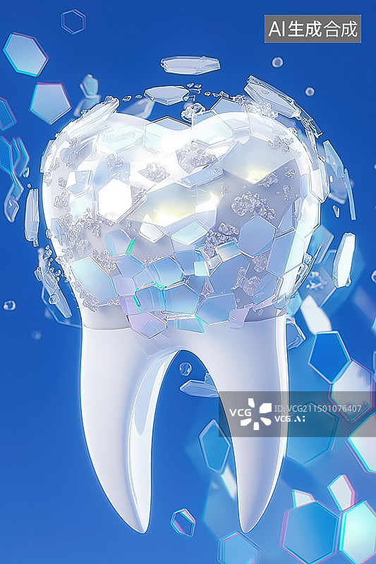 【AI数字艺术】一颗3D牙齿图片素材