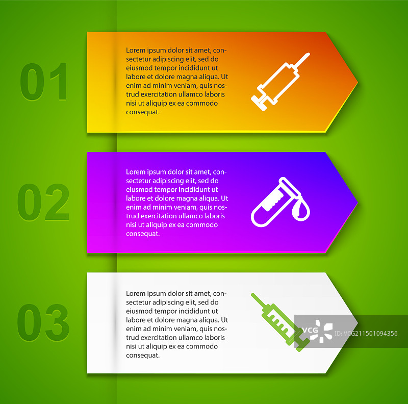 注射器血滴试管线条组合图片素材