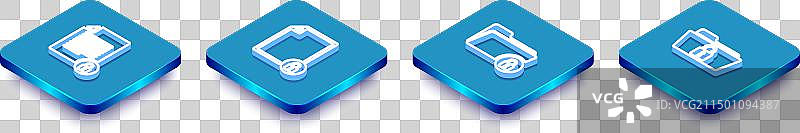 2.5D线条文档锁文件夹图片素材