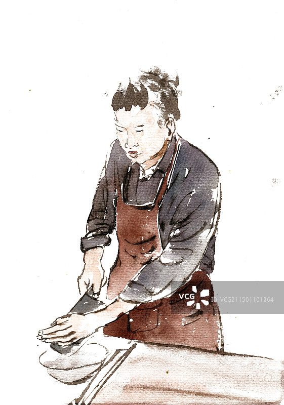 切菜的男子图片素材