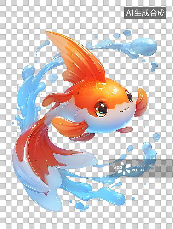 【AI数字艺术】红色锦鲤元素图片素材