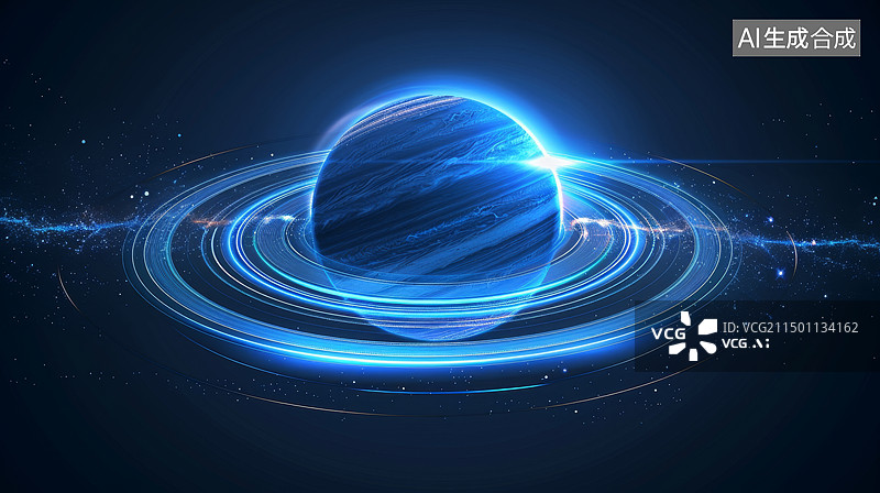 【AI数字艺术】宇宙中的行星图片素材