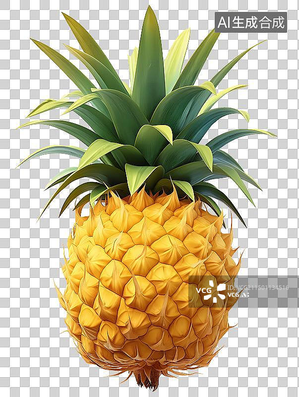 【AI数字艺术】卡通3D菠萝图片素材