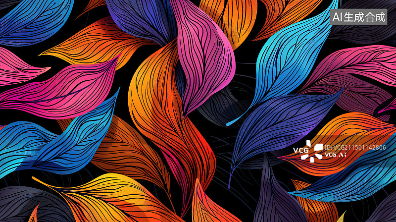 【AI数字艺术】美丽的紫色花朵图案图片素材