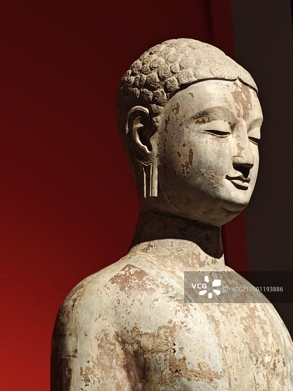 吴文化博物馆菩萨半身像图片素材