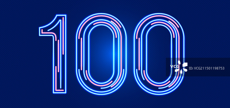 炫酷科技霓虹灯风格数字图片素材