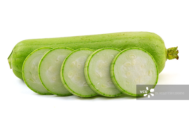 有机绿色蔬菜牛奶白玉丝瓜，短白水瓜图片素材