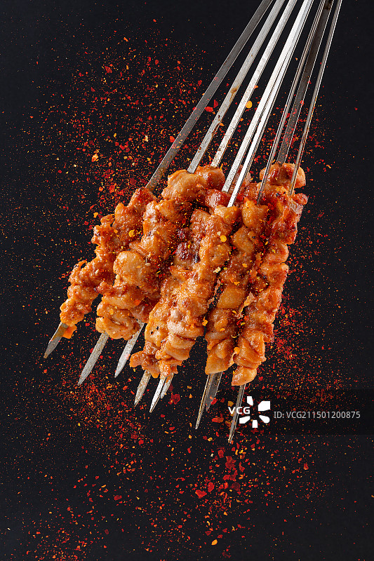 碳烤鸡肉串图片素材