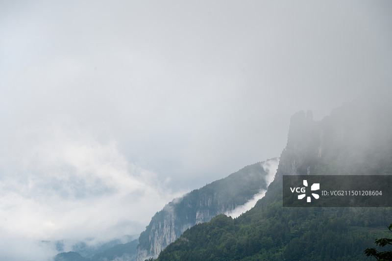 中国湖北省恩施大峡谷云海风光图片素材