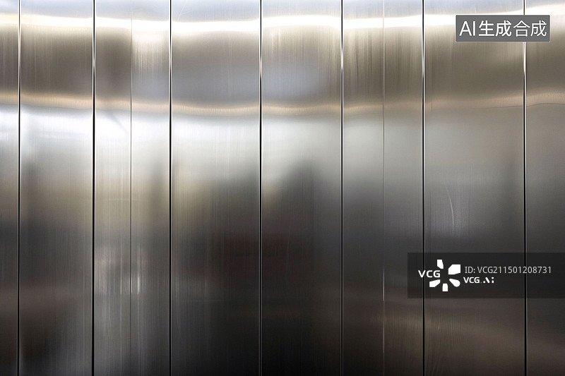 【AI数字艺术】拉丝不锈钢板抽象金属工业纹理壁纸插图图片素材