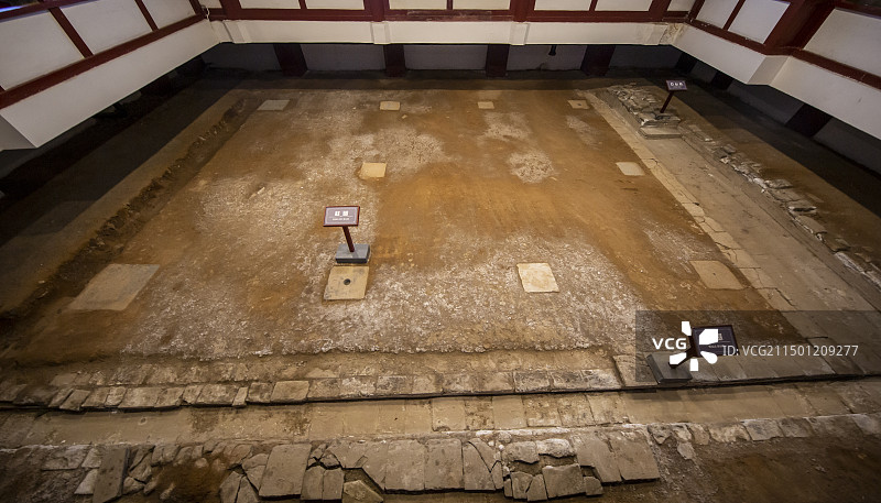 陕西省西安市唐华清宫御汤遗址：御书亭遗址图片素材