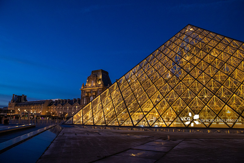 法国巴黎卢浮宫外景图片素材