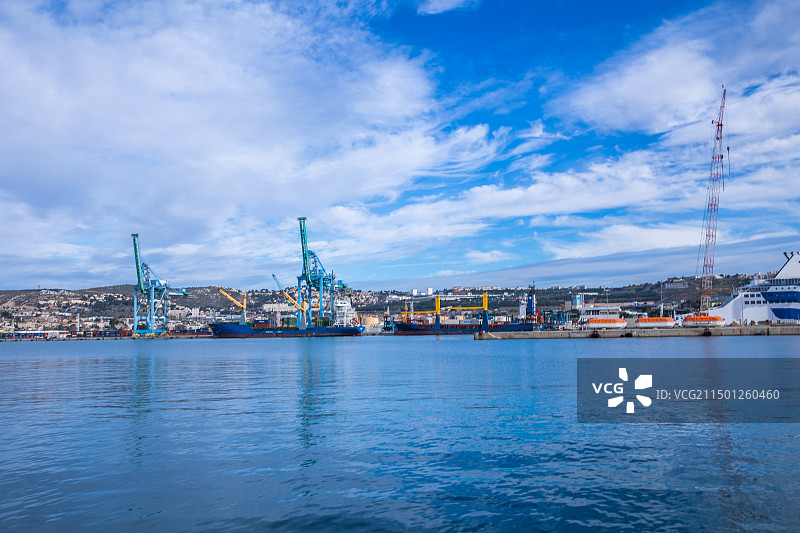 法国马赛港口风景图片素材