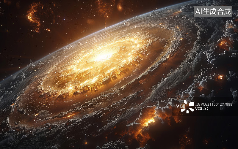 【AI数字艺术】宇宙空间星云星系爆炸科幻背景图片素材