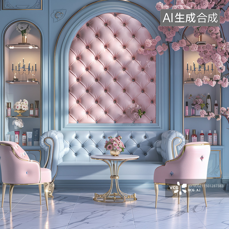 【AI数字艺术】美容院内部装饰图片素材
