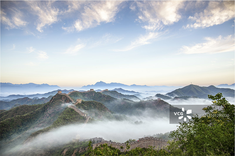 金山岭长城云海图片素材