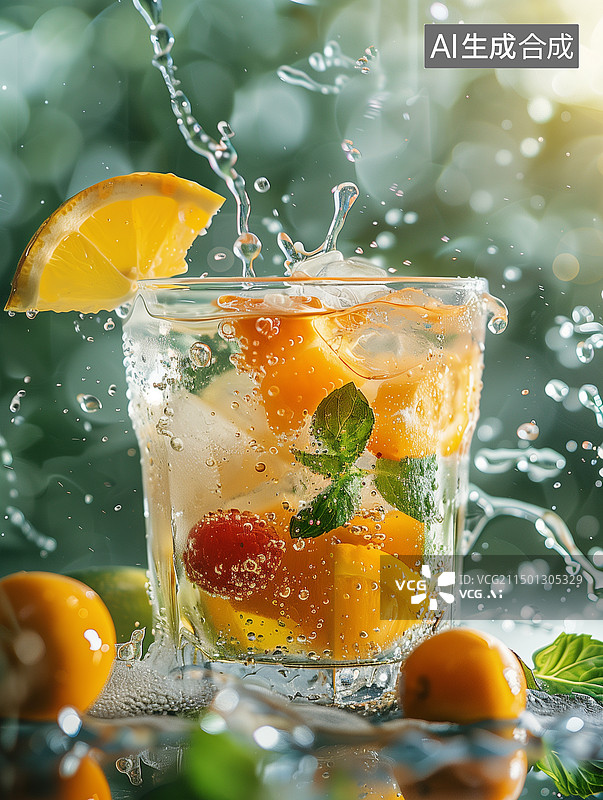 【AI数字艺术】夏日的鸡尾酒图片素材