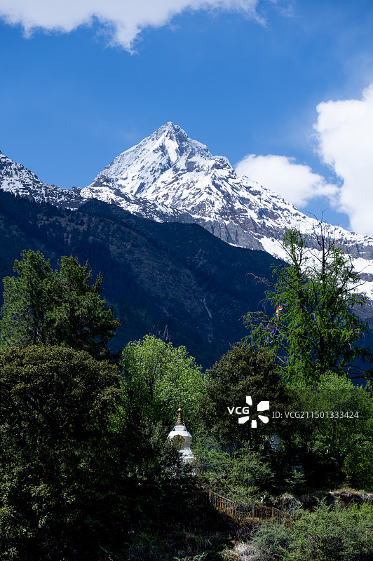 巴松措图片素材