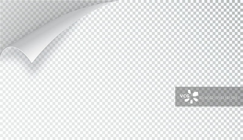 逼真的卷曲书页角图片素材