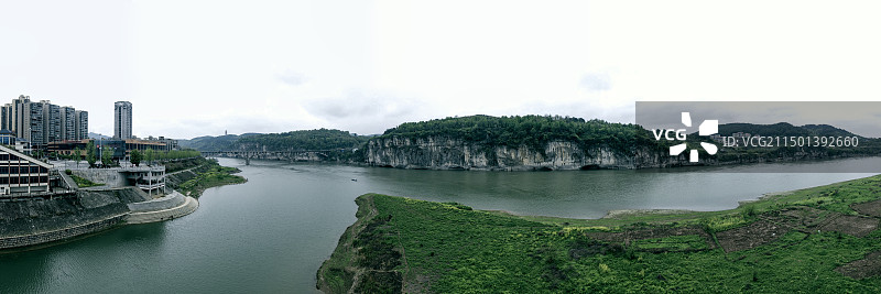 湘西泸西县城沅江绕城而过图片素材