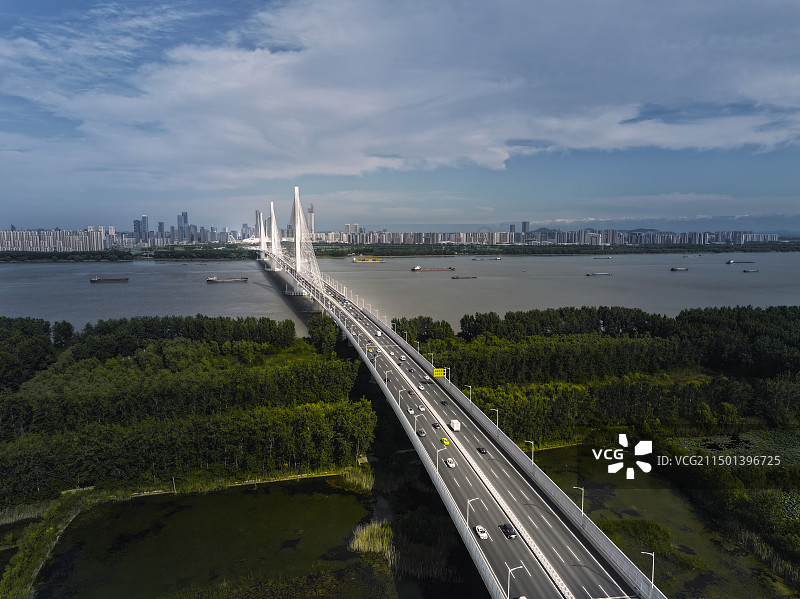 南京江心洲大桥图片素材