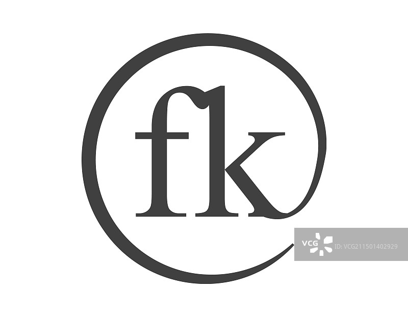 FK圆形字母邮箱Logo图片素材