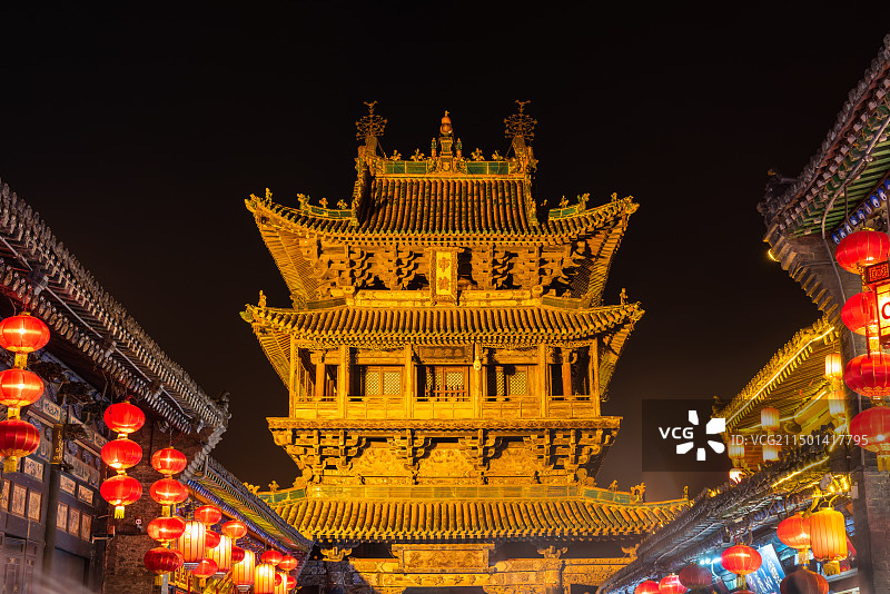 平遥古城市楼图片素材