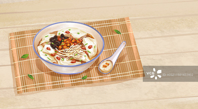 南京特色美食什锦豆腐涝图片素材