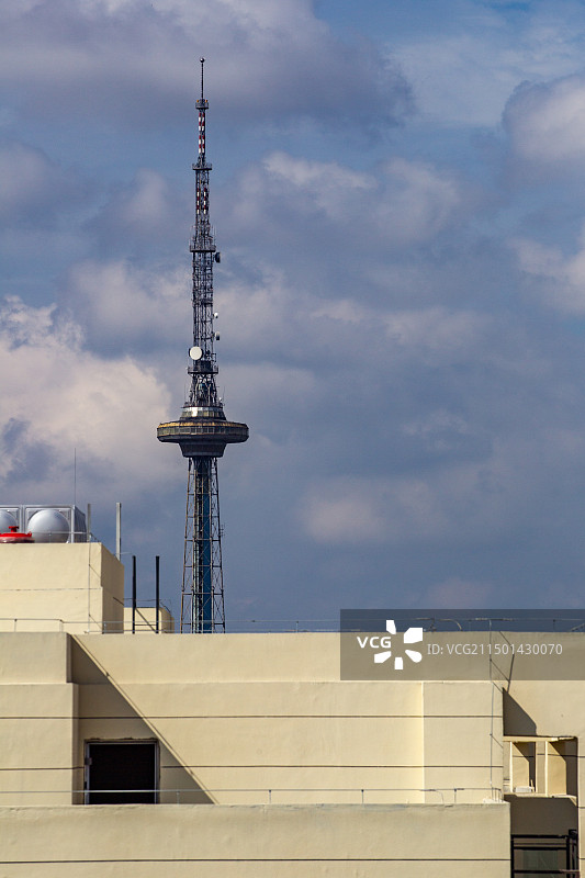 四川绵阳地标电视塔各角度景观图片图片素材