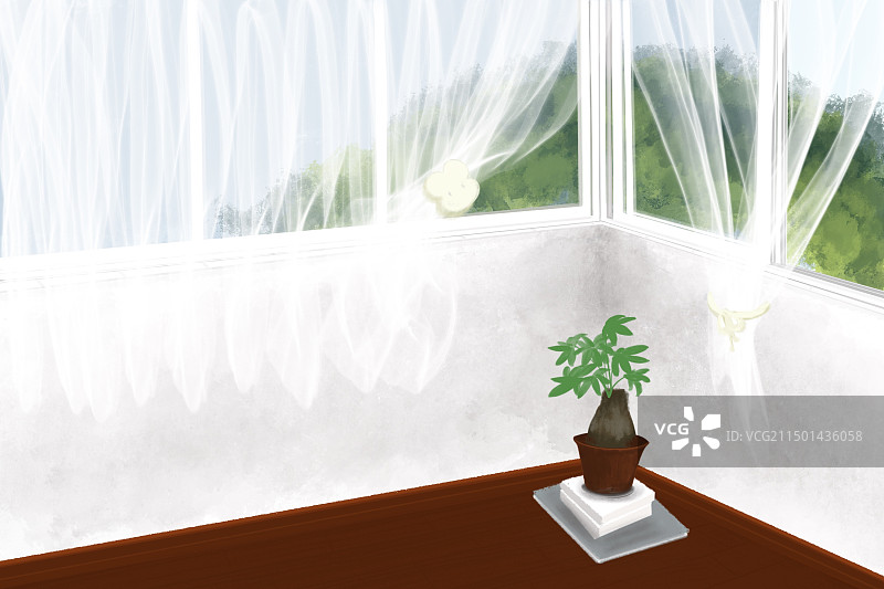 阳台一角图片素材