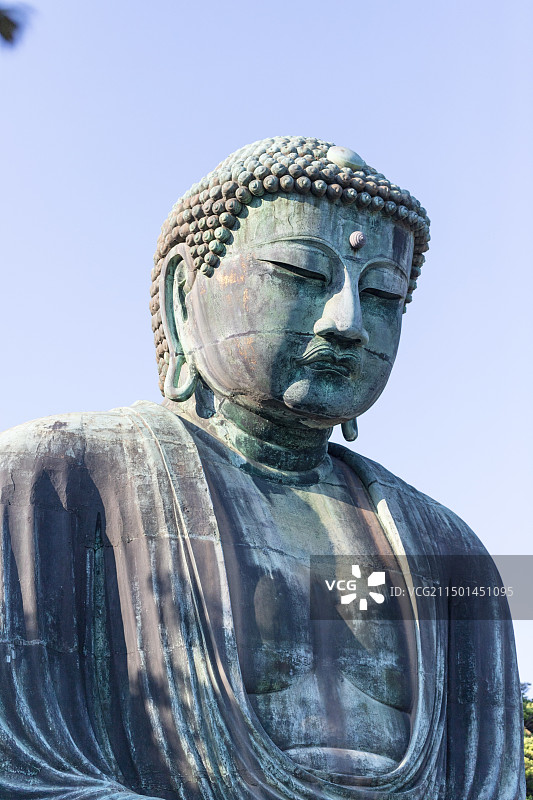 日本神奈川县高德院镰仓大佛图片素材