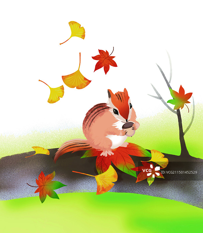 彩色卡通插画动物松鼠小鸟鸟妈妈熊猫牛群兔子鹿啄木鸟小鸡鸡妈妈鹅羊群兔子老鹰鹤插图扁平风图片素材