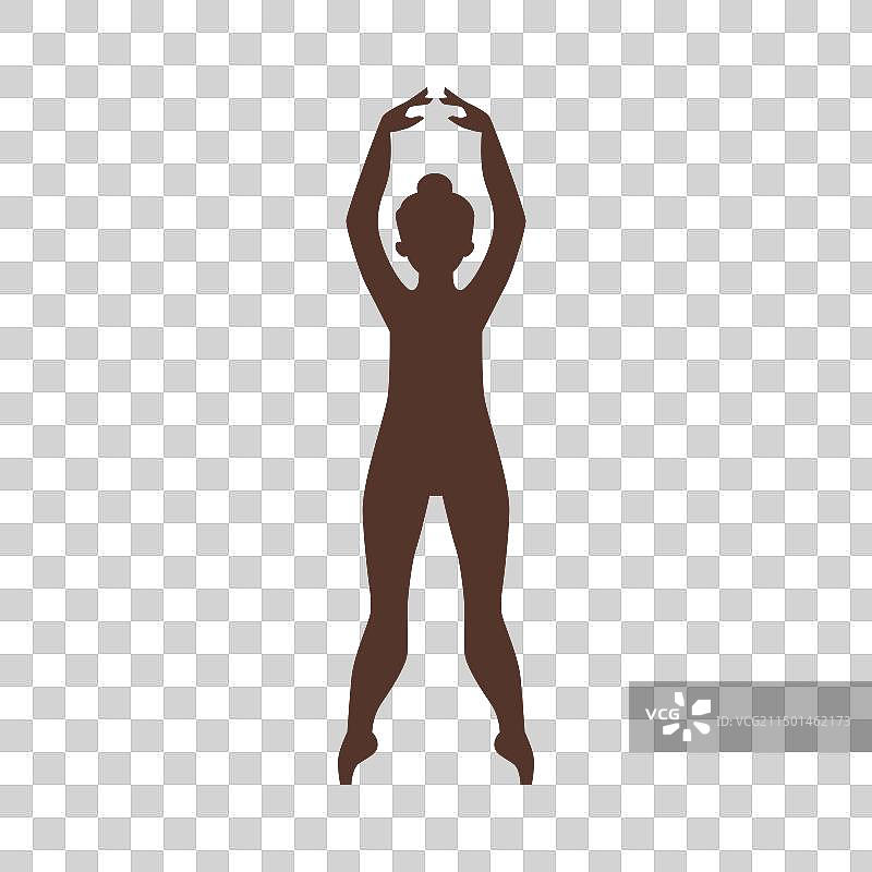 芭蕾舞者剪影图片素材