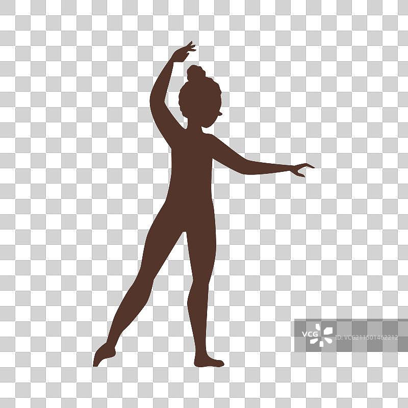 摆出优美姿势的芭蕾舞女孩图片素材