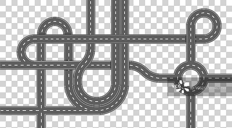复杂互连的道路系统图片素材
