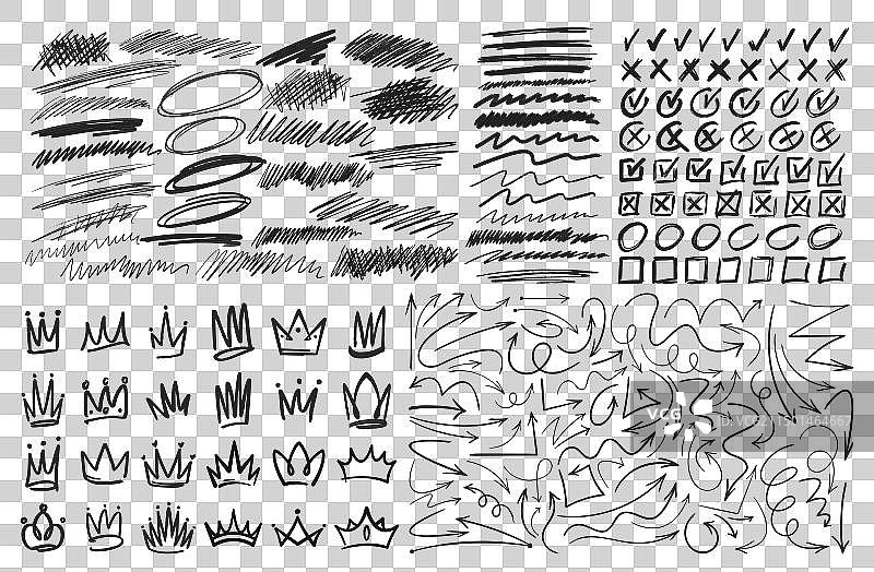 涂鸦元素合集图片素材