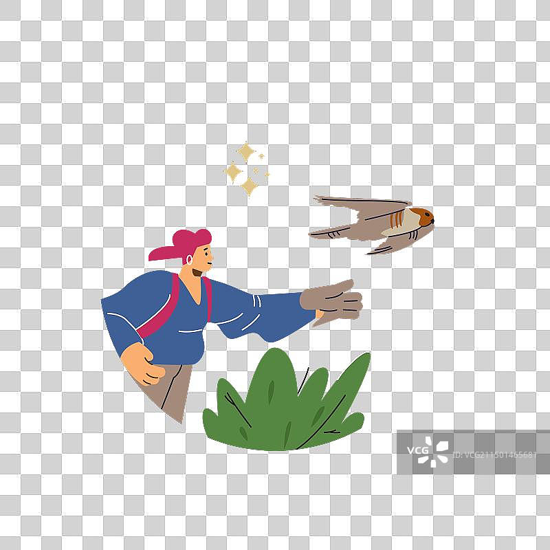 面带微笑的女士伸出戴着手套的手图片素材