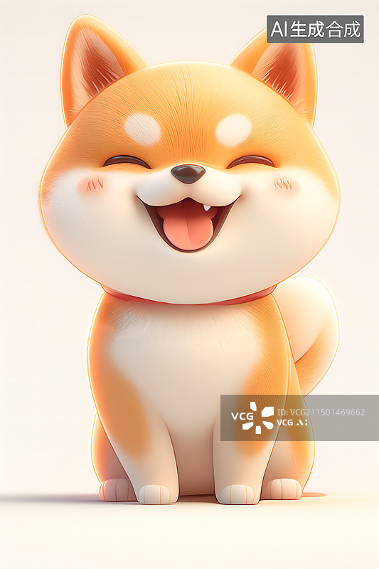 【AI数字艺术】3D卡通小狗图片素材