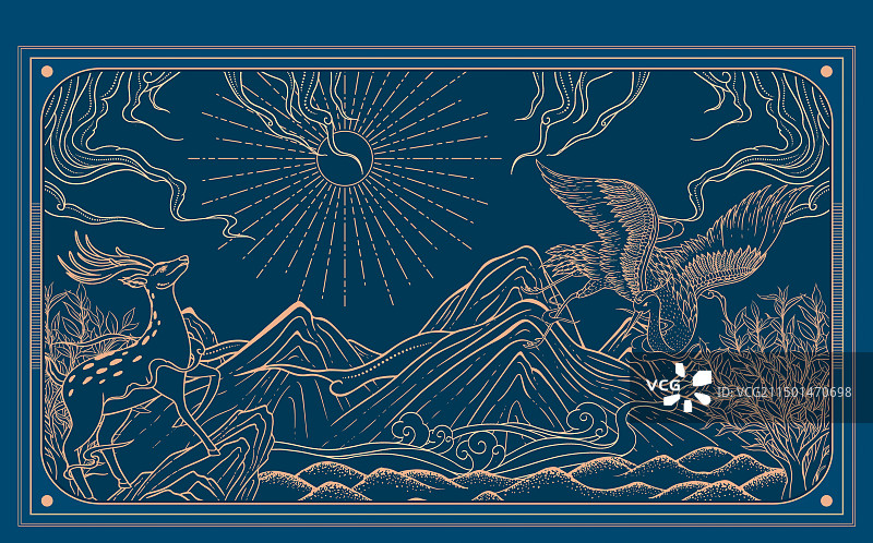 茶叶线稿插画图片素材