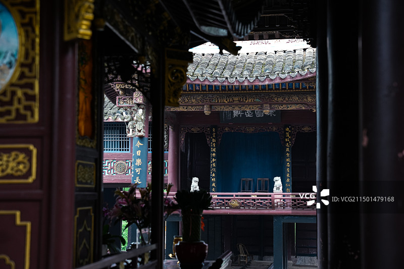 舜王庙，又名大舜庙，位于浙江省绍兴市柯桥区王坛镇双江溪村舜王山图片素材