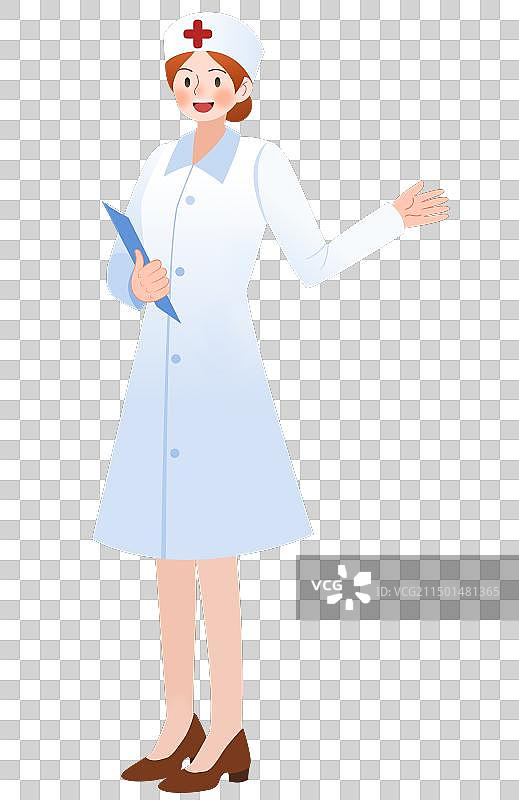 护士医疗人物卡通形象插画元素图片素材