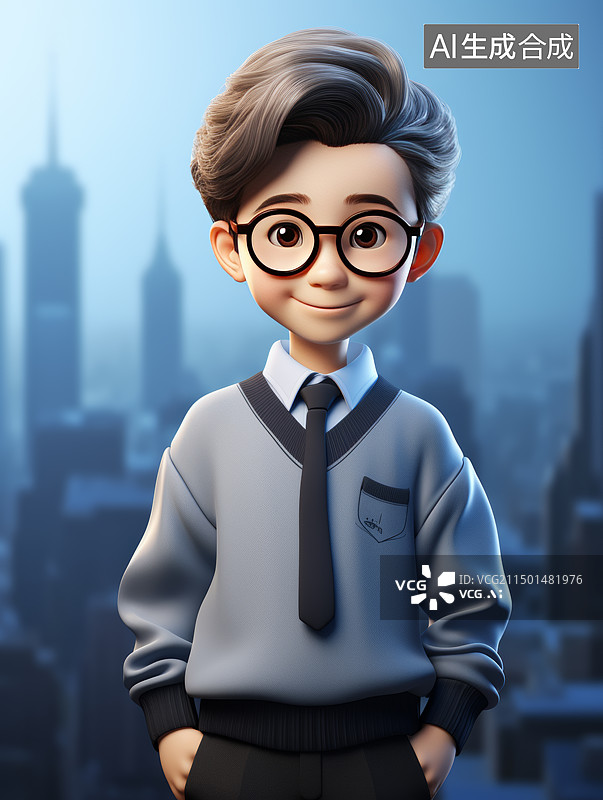 【AI数字艺术】3d男孩图片素材